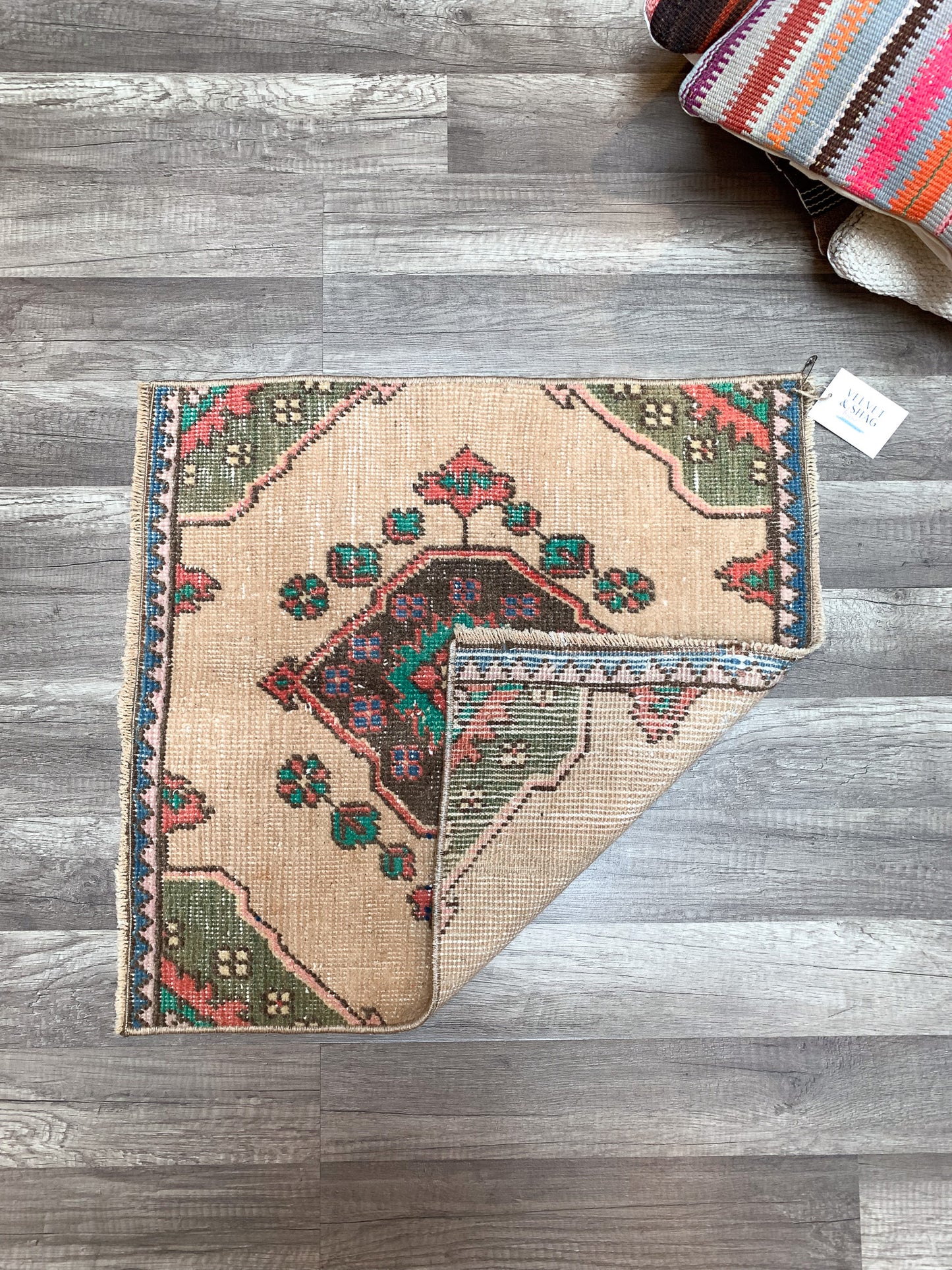 No. 607 - 2.0' x 2.1' Vintage Turkish Mini Rug