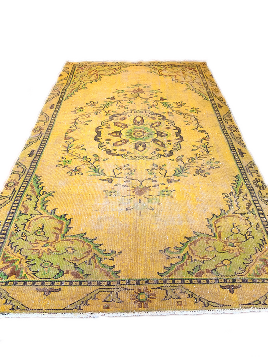 Reserved for Ashley - A1110- 5.3' x 8.9' Vintage Turkish OverDyed Area Rug