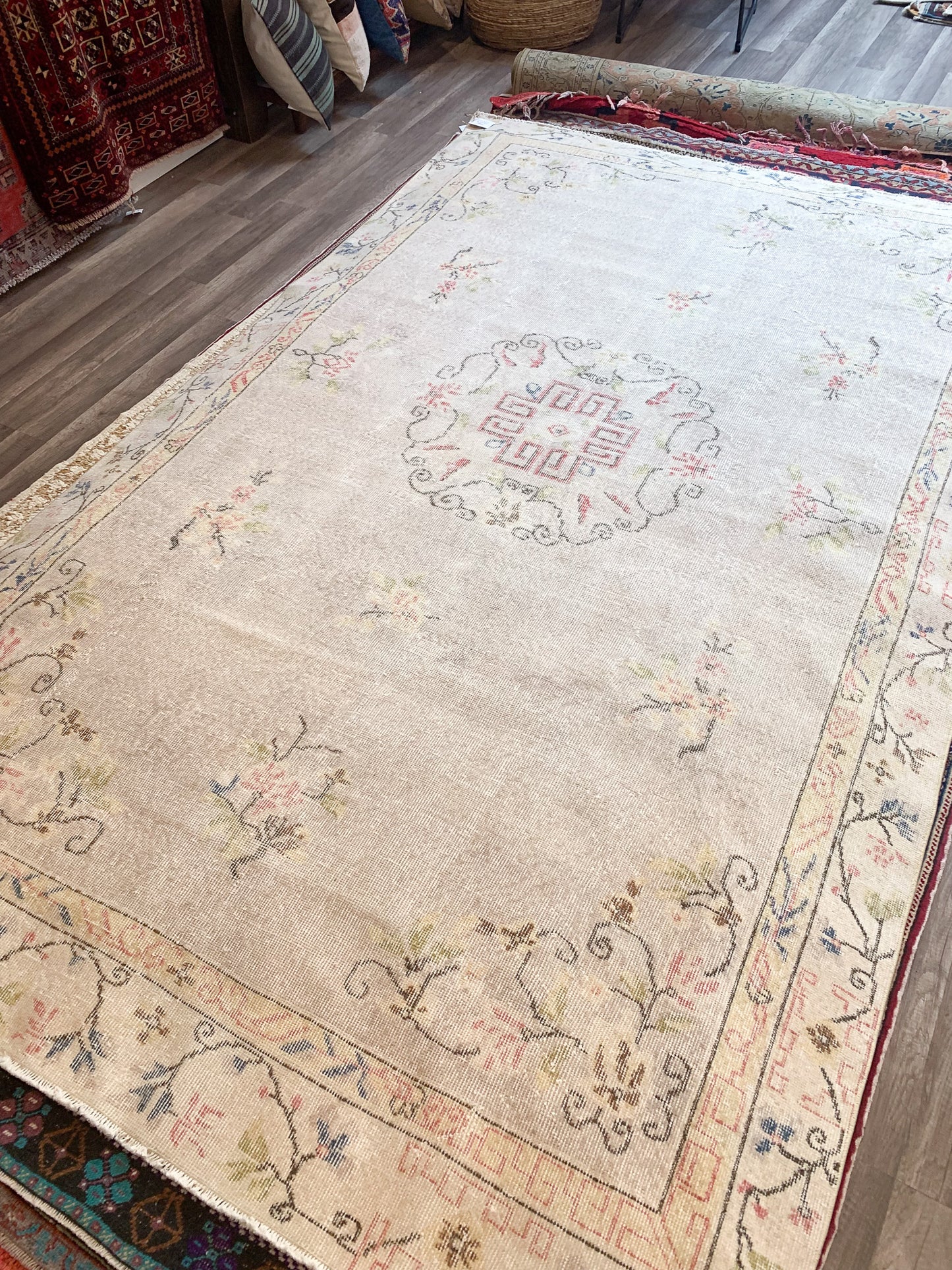 Reserved for Trisha - A1108 - 6.2' x 9.8' Vintage Turkish Area Rug