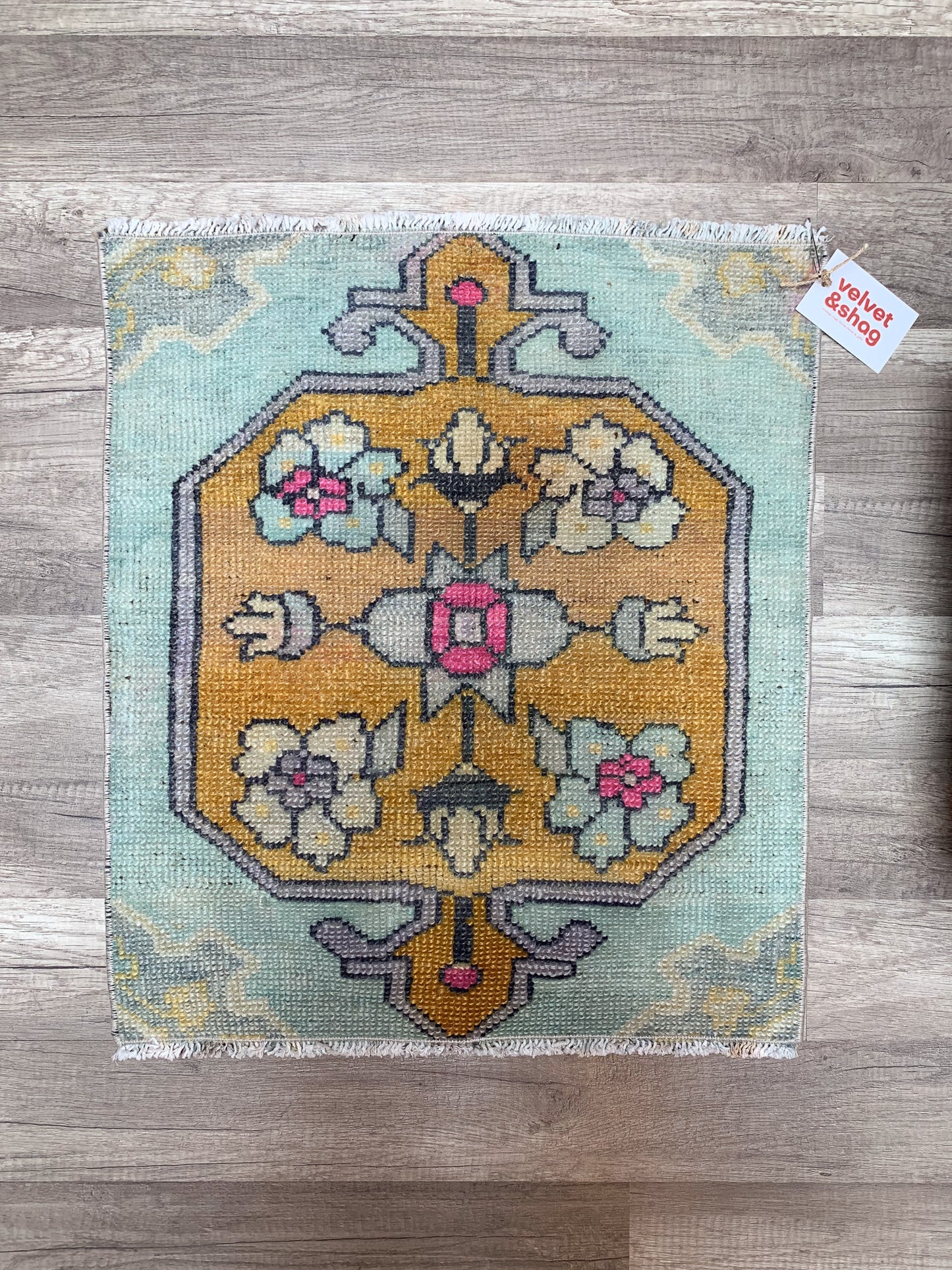 Vintage Turkish Mini Rug 1.7'x2' - No. 656