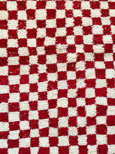 Load image into Gallery viewer, No. A1046 - 3.5&#39; x 5.4&#39; Red Checkered Moroccan Area Rug
