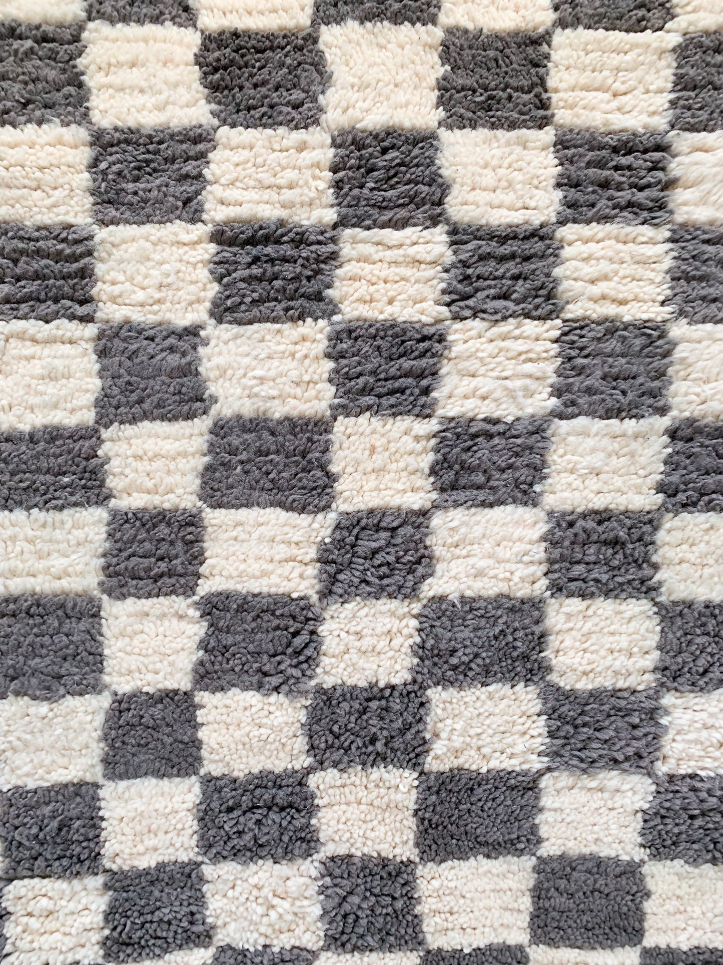 Reserved for Carmen - No. A1048 - 3.2' x 5.3' Grey Checkered Moroccan Area Rug