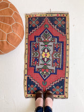 Load image into Gallery viewer, Reserved for Abby - No. 551 - 1.7&#39; x 3.3&#39; Vintage Turkish Mini Rug
