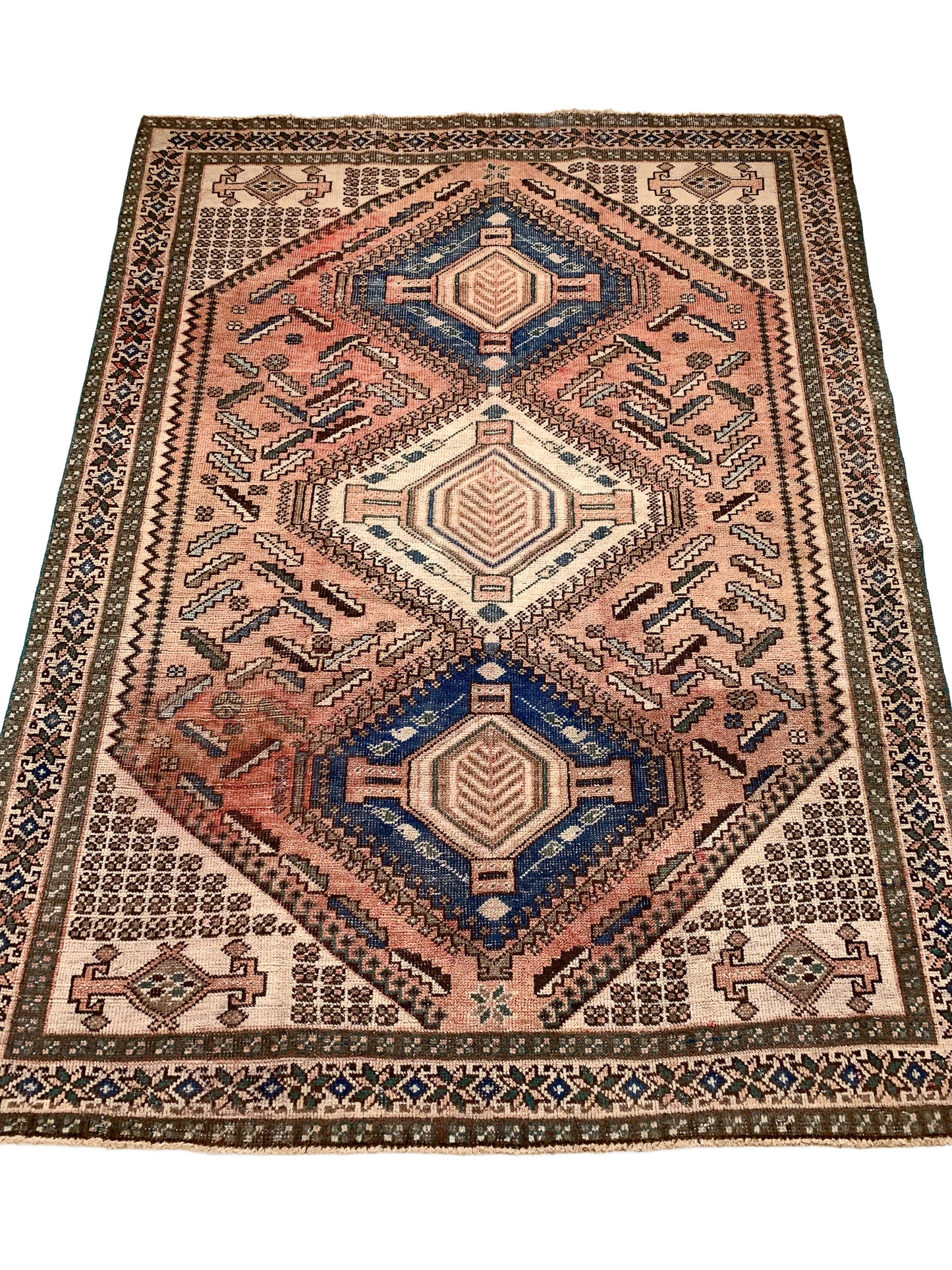 A1117- 4.8' x 6.4' Vintage Persian Tribal Area Rug