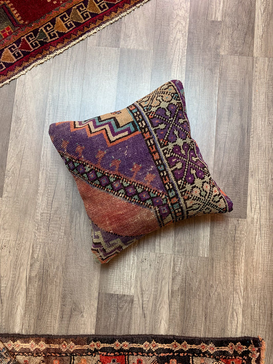 No. P381 - 16" X 16" Turkish Rug Pillow Cover