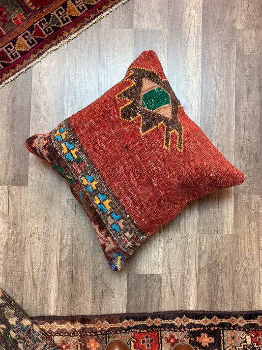 No. P385 - 18" X 18" Turkish Rug Pillow Cover