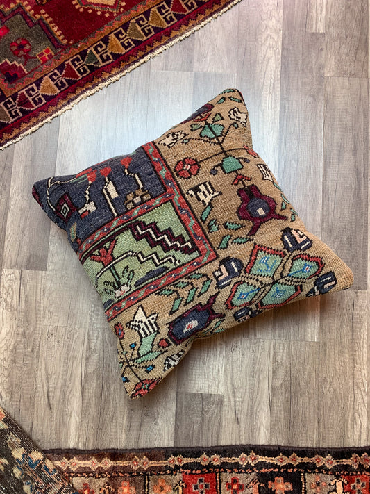 No. P375 - 20" X 20" Turkish Rug Pillow Cover