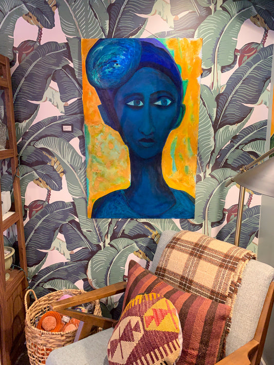 "Cosmic Connection" Original Painted Portrait by Sandra Bocas
