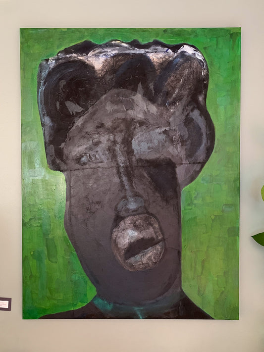 "Untitled" Original Painted Portrait by Sandra Bocas