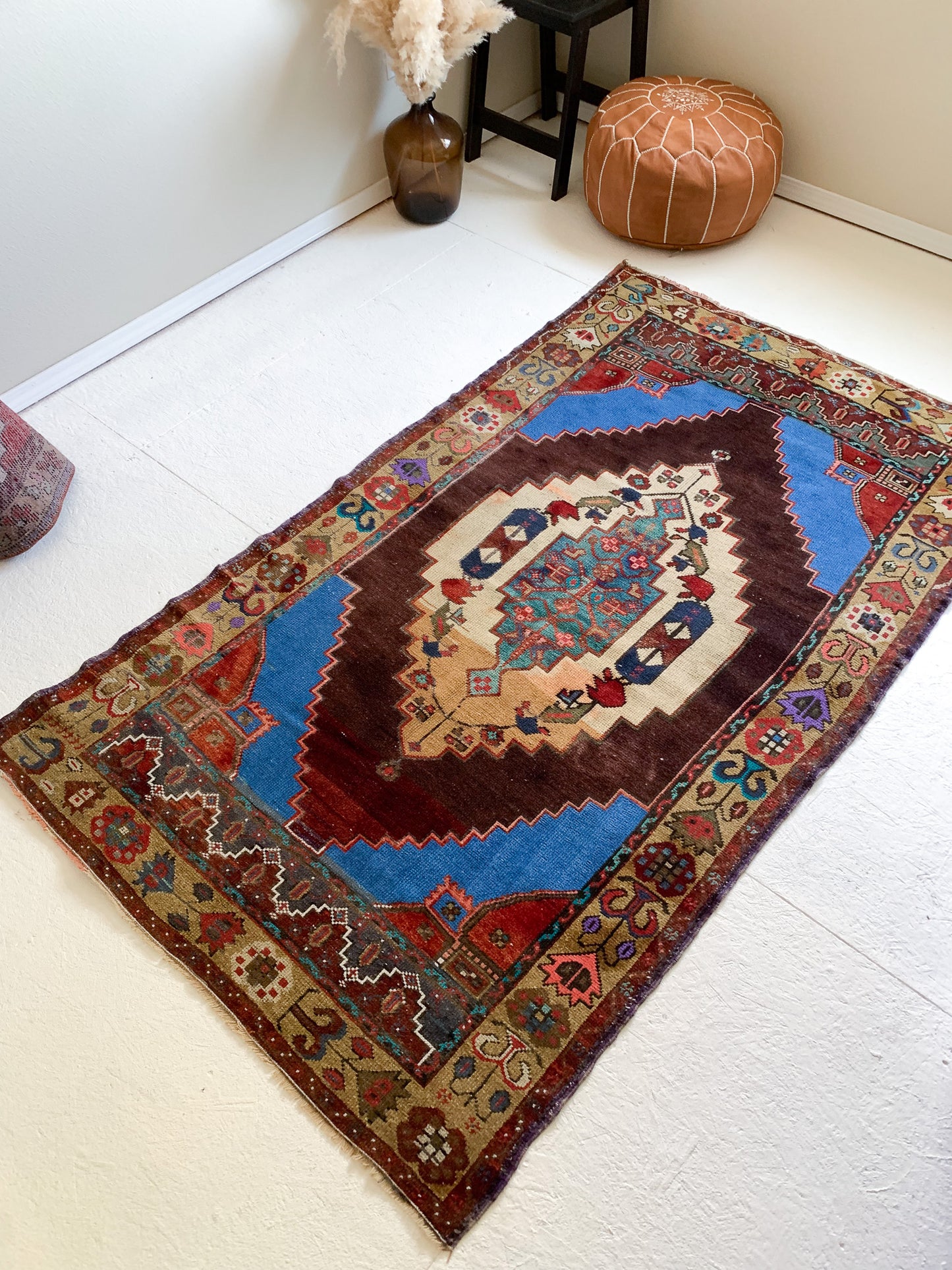 Reserved for Carmen - A1053 - 4.0' x 6.9' Vintage Turkish Area Rug