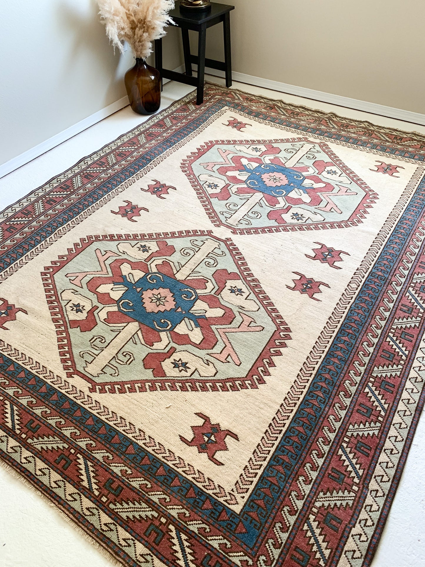 Reserved for Denise - A1055 - 6.6' x 8.8' Vintage Turkish Area Rug