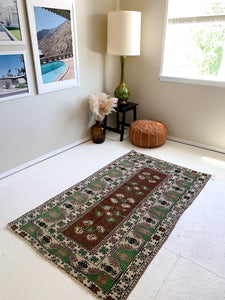 Reserved for Abby - No. A1057 - 3.5' x 6.1' Vintage Turkish Area Rug