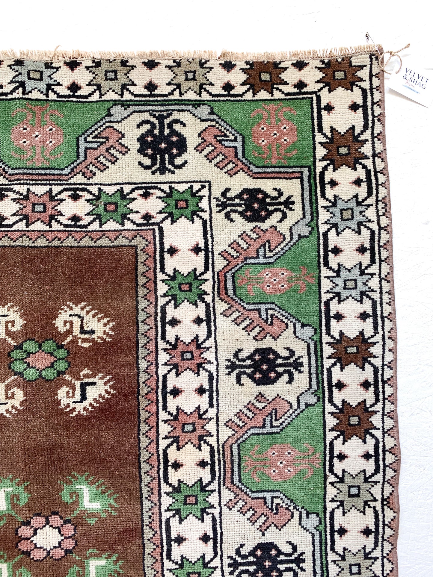 Reserved for Abby - No. A1057 - 3.5' x 6.1' Vintage Turkish Area Rug