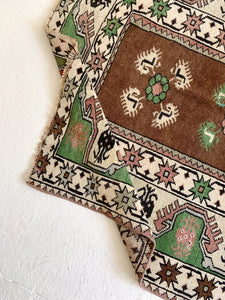 Reserved for Abby - No. A1057 - 3.5' x 6.1' Vintage Turkish Area Rug