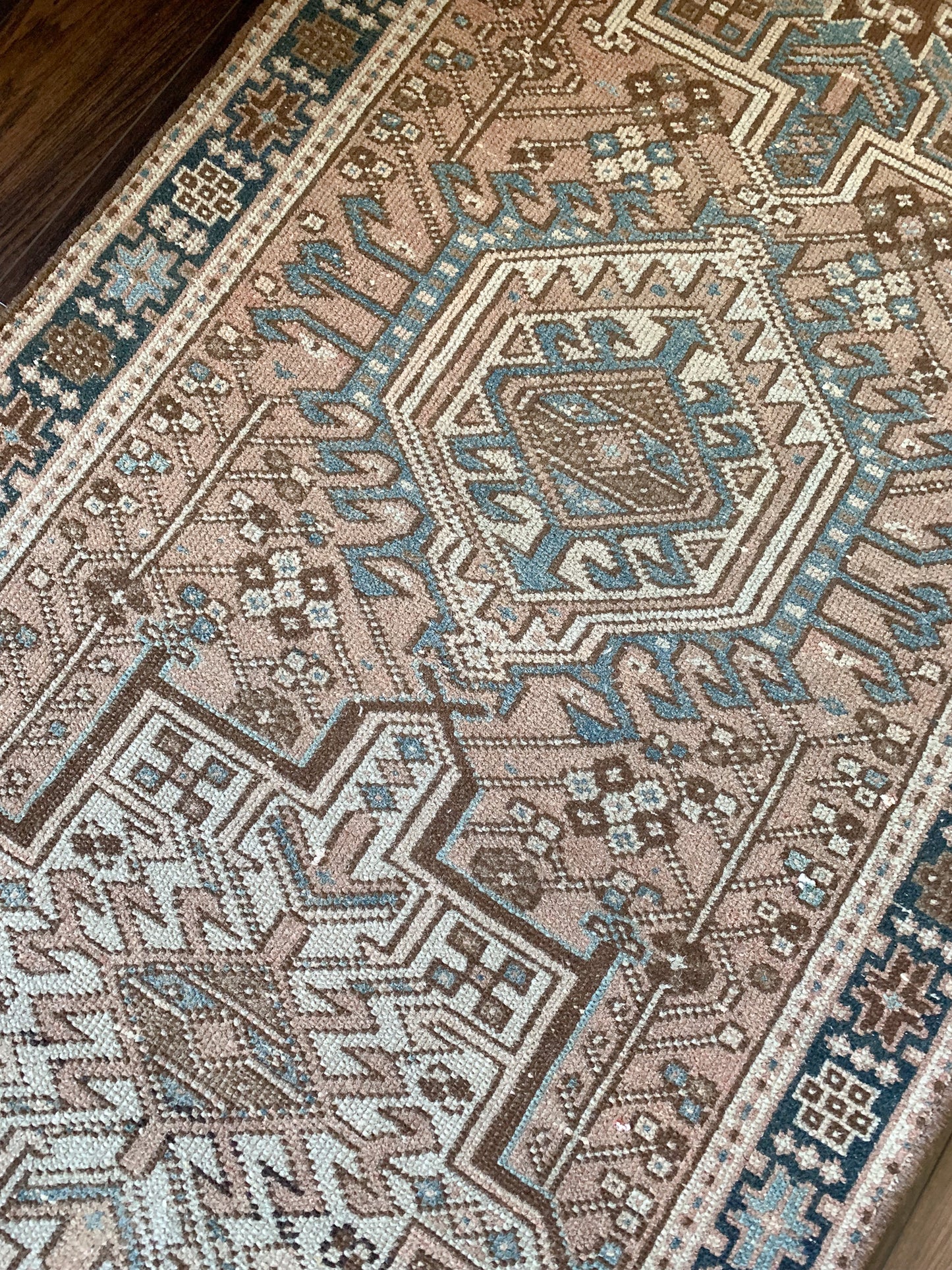 R1125 - 2.6' x 11.3' Vintage Persian Karaka Runner Rug