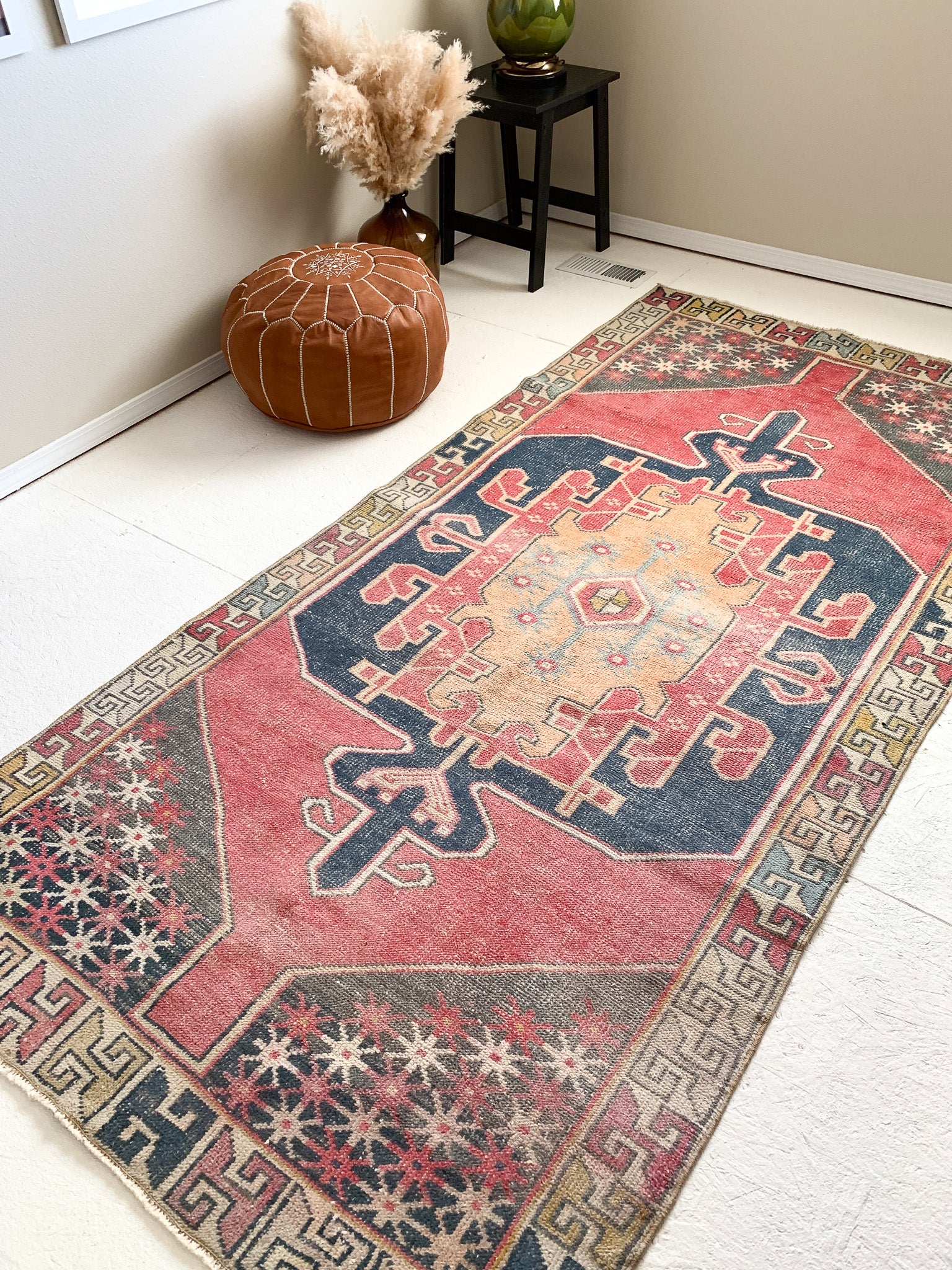 Hip Rugs No. A1076 - 4.1' x 8.4' Vintage Turkish Area Rug – Velvet & Shag Home ...