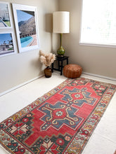 Load image into Gallery viewer, No. A1075 - 4.0&#39; x 8.3&#39; Vintage Turkish Area Rug
