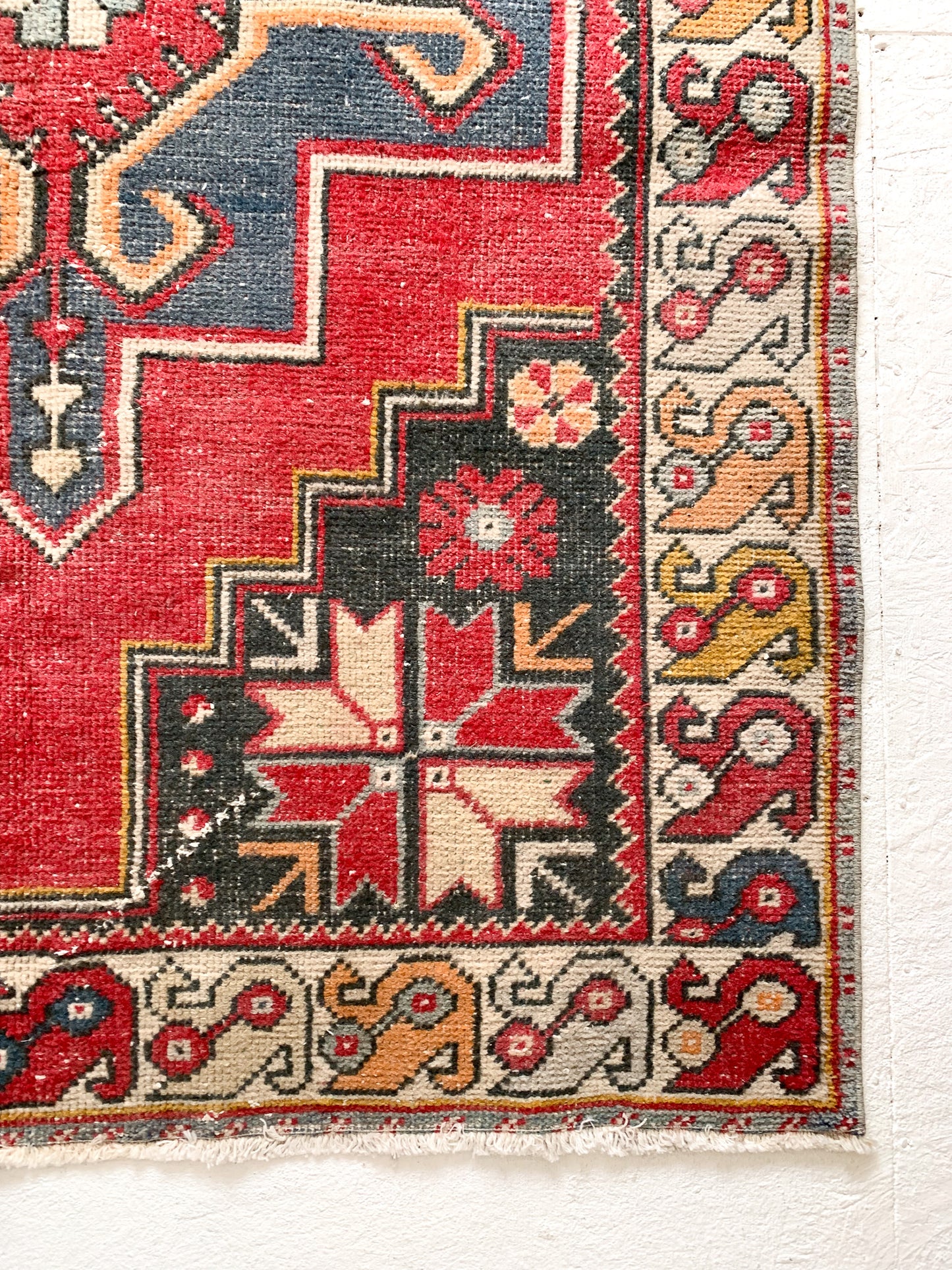 Reserved for Roussa - No. A1075 - 4.0' x 8.3' Vintage Turkish Area Rug