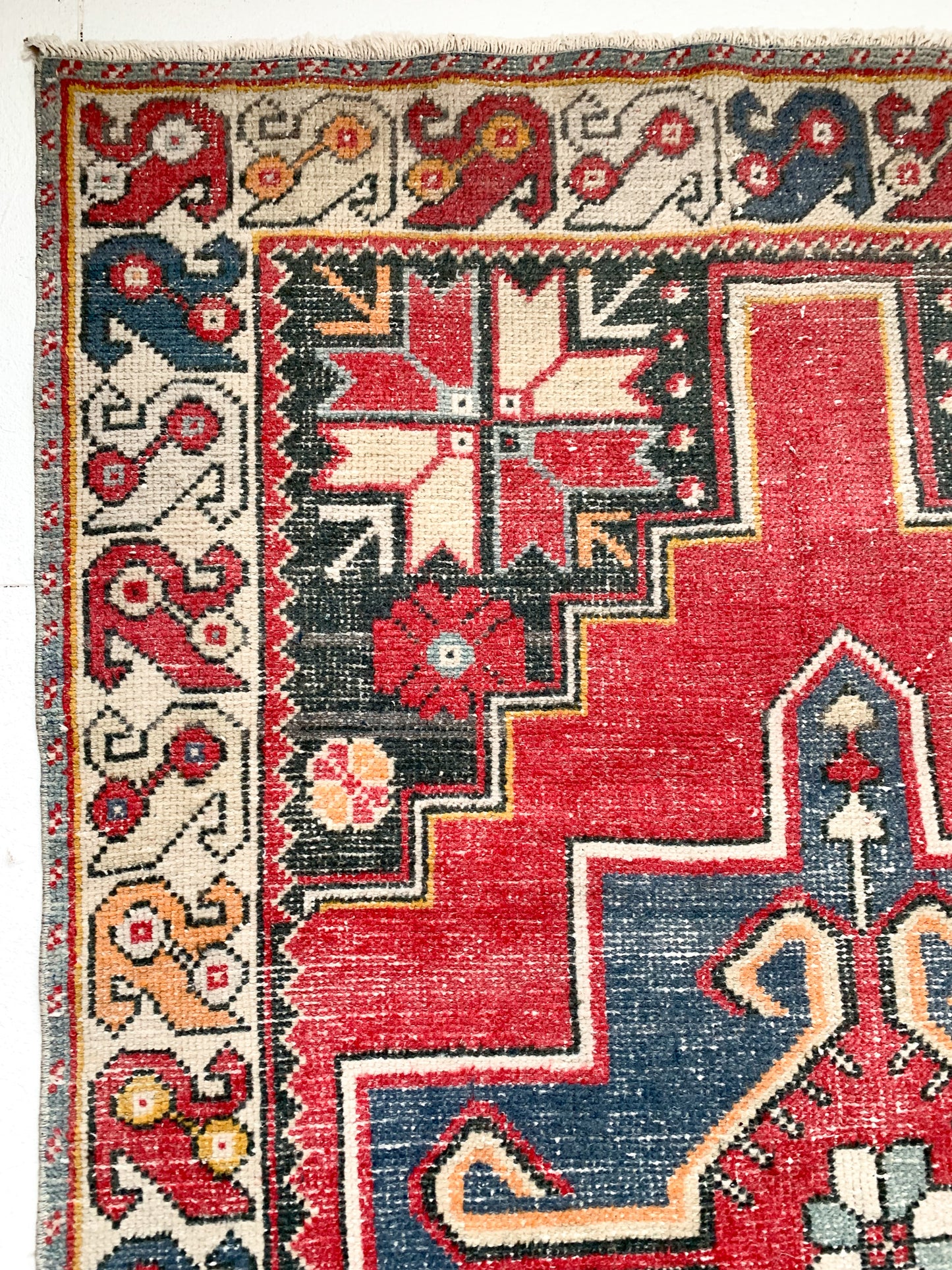 Reserved for Roussa - No. A1075 - 4.0' x 8.3' Vintage Turkish Area Rug