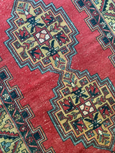 Load image into Gallery viewer, No. A1060 - 3.8&#39; x 7.1&#39; Vintage Turkish Area Rug
