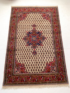 No. A1063 - 3.9' x 6.3' Vintage Persian Saraband Area Rug