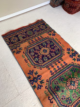 Load image into Gallery viewer, No. R1062 - 2.6&#39; x 11.6&#39; Vintage Turkish Runner Rug
