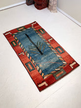 Load image into Gallery viewer, No. R1069 - 2.7&#39; x 4.8&#39; Vintage Persian Gabbeh Runner Rug
