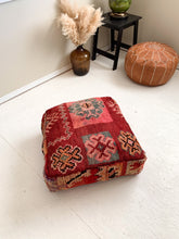 Load image into Gallery viewer, Moroccan Rug Floor Pouf #335
