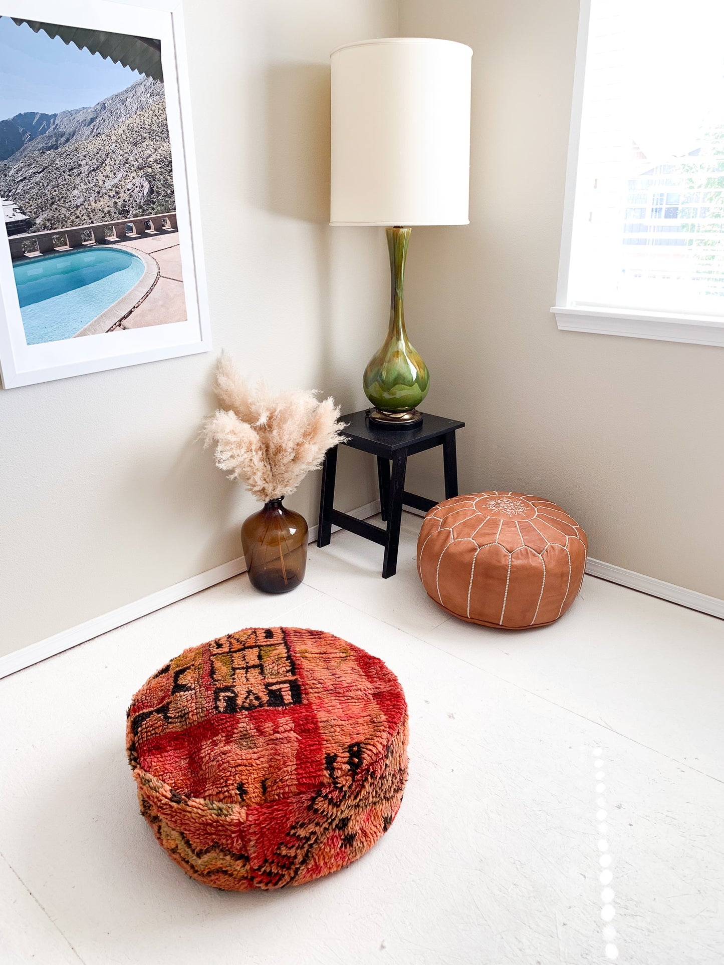 Moroccan Rug Floor Pouf / Pet Bed #337