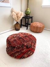 Load image into Gallery viewer, Moroccan Rug Floor Pouf #338
