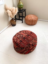 Load image into Gallery viewer, Moroccan Rug Floor Pouf / Pet Bed #338
