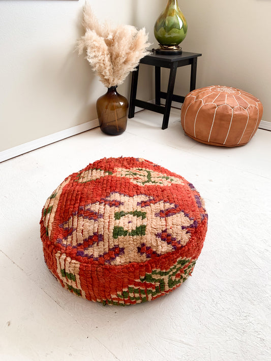 Moroccan Rug Floor Pouf / Pet Bed #339