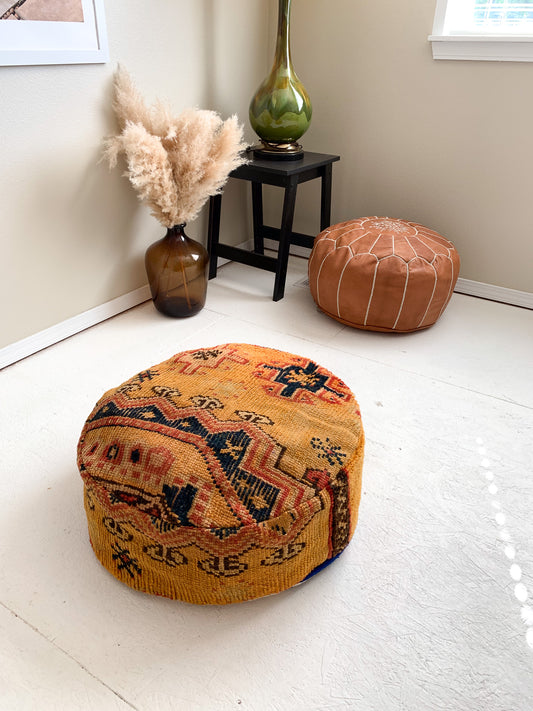 Moroccan Rug Floor Pouf / Pet Bed #340