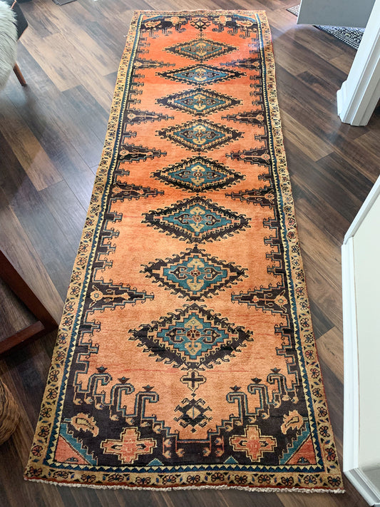 Vintage Persian Runner Rug No. R1177 - 3.3' x 9.7'