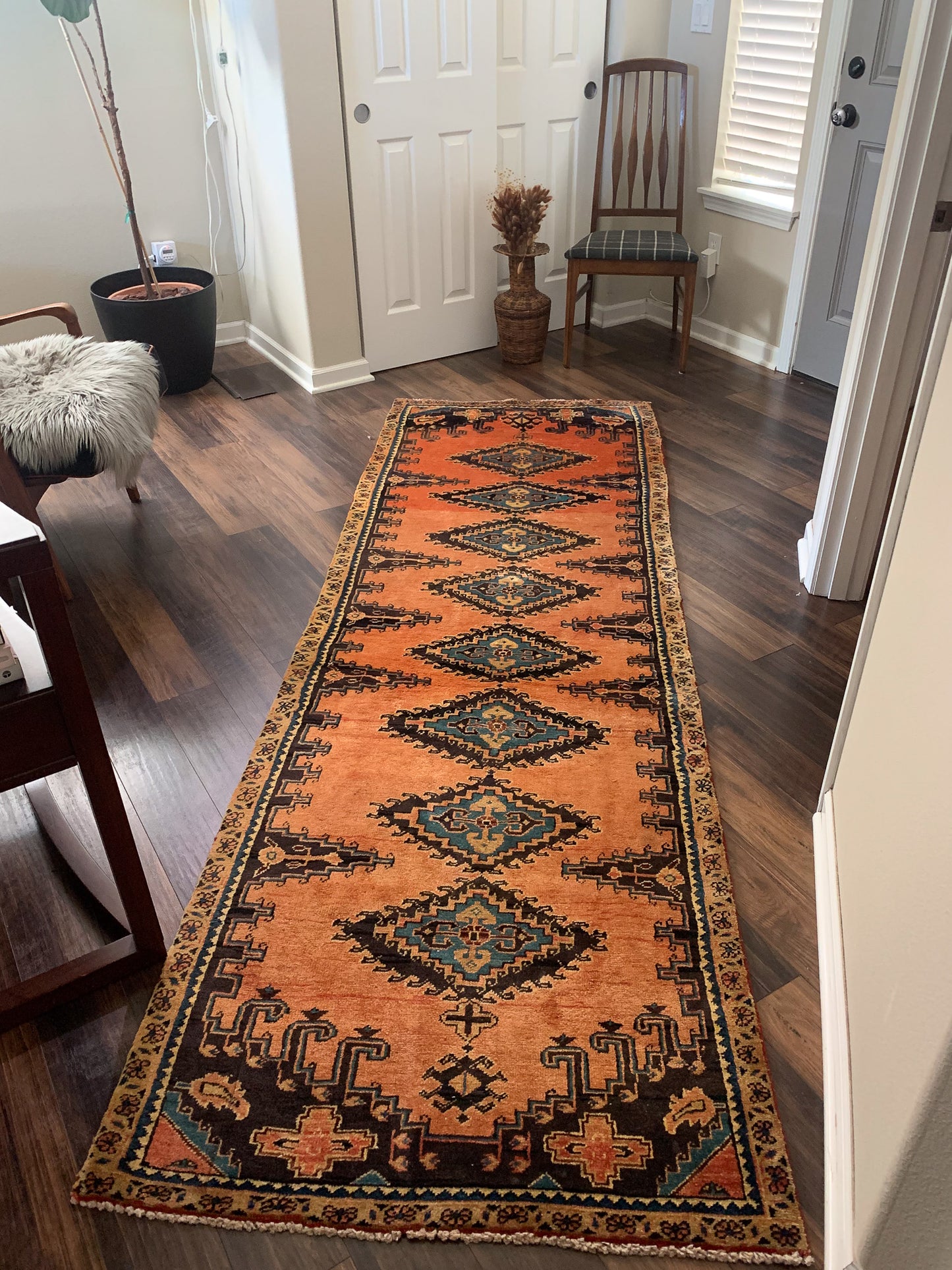 Vintage Persian Runner Rug No. R1177 - 3.3' x 9.7'