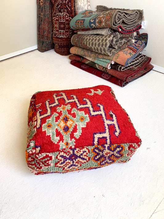 Moroccan Rug Floor Pouf / Pet Bed #342