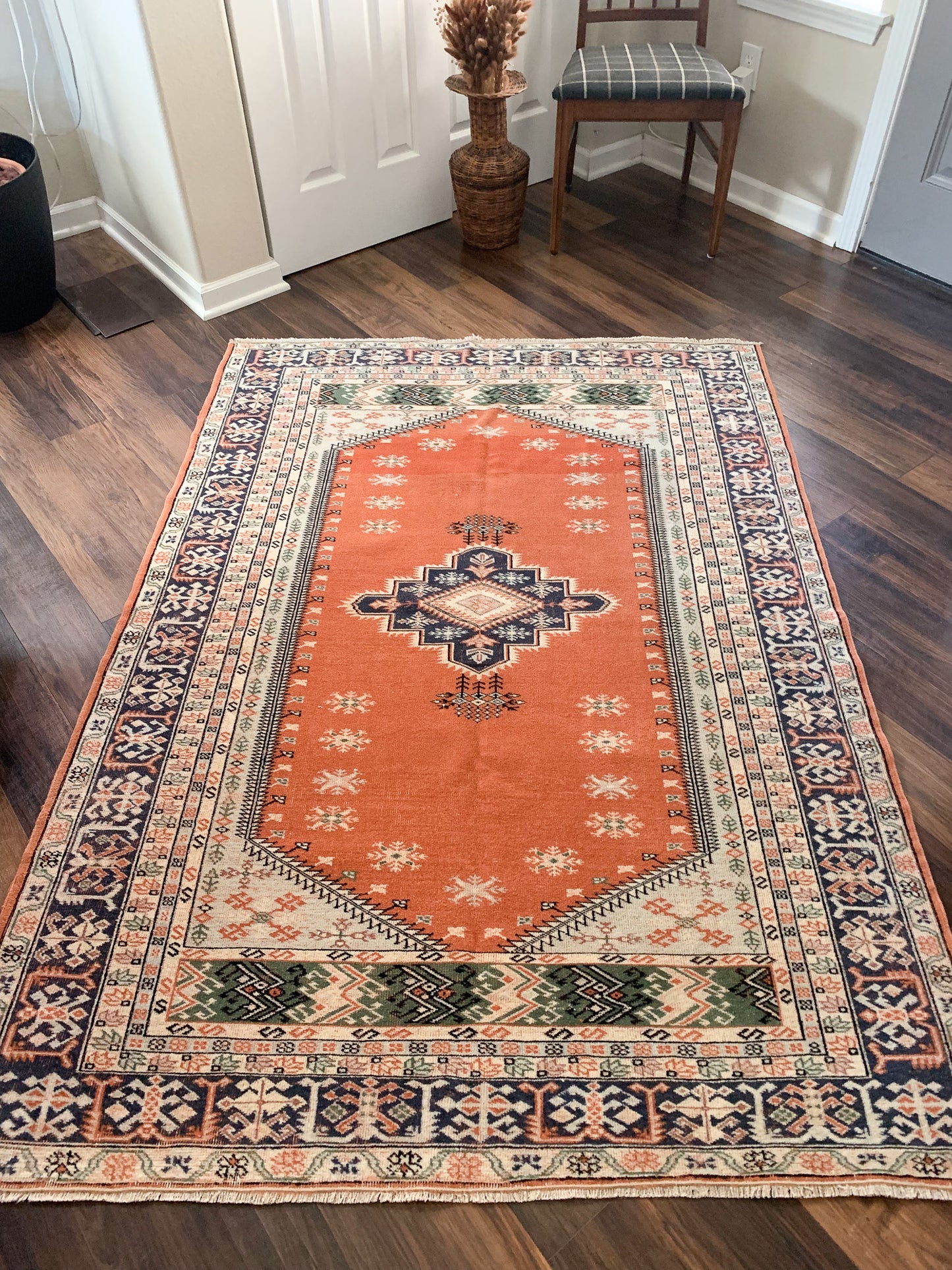 Reserved for Mary - Vintage Turkish Area Rug No. A1181 - 4.5' x 6.4'
