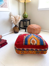 Load image into Gallery viewer, Moroccan Rug Floor Pouf / Pet Bed #343
