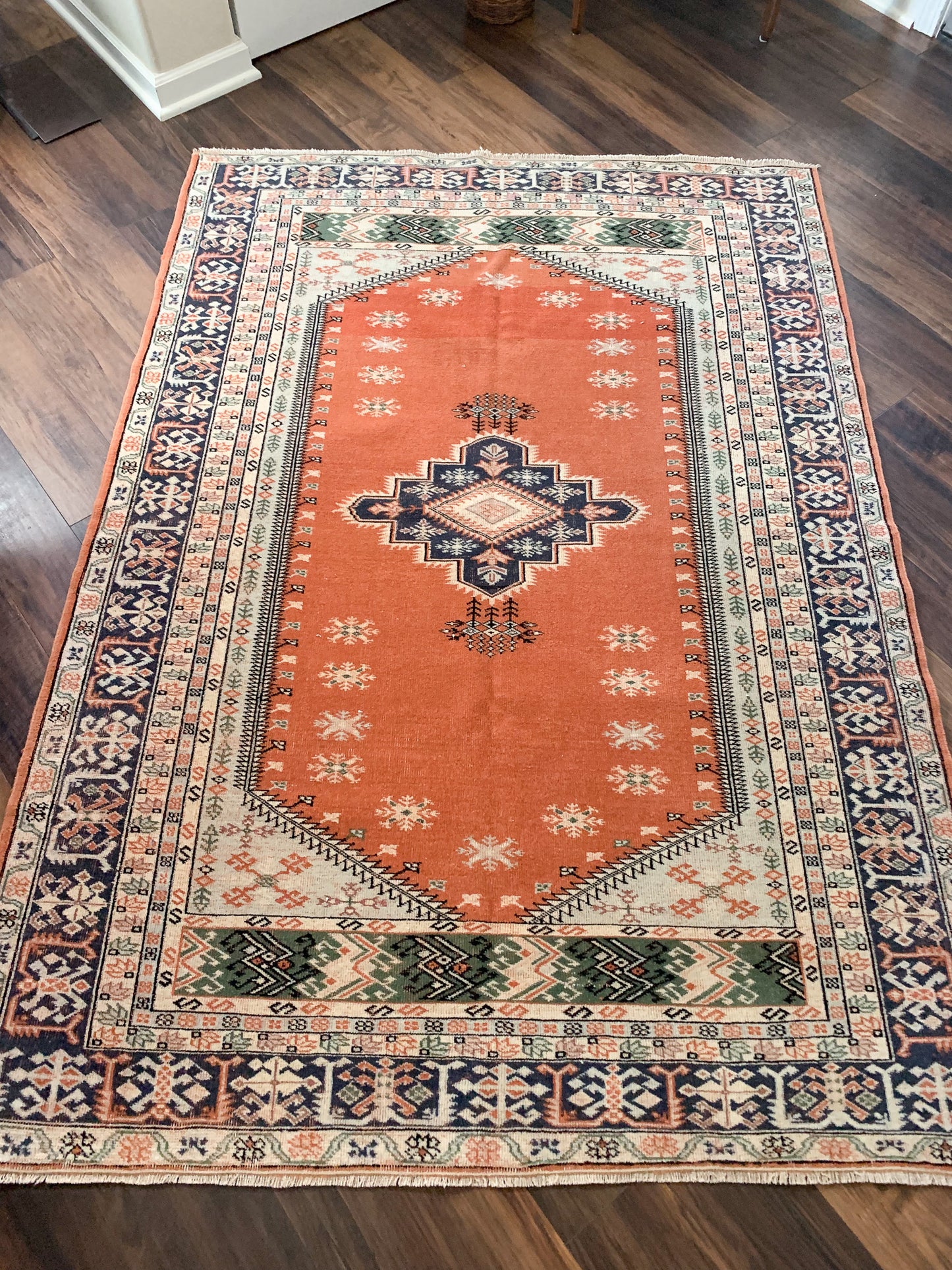 Reserved for Mary - Vintage Turkish Area Rug No. A1181 - 4.5' x 6.4'