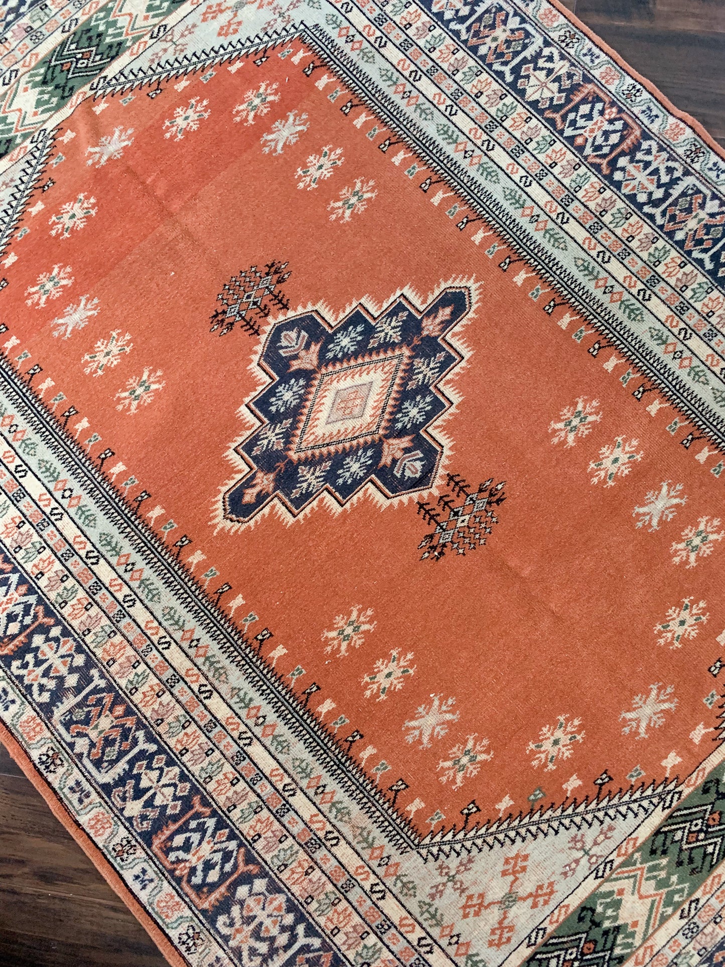 Reserved for Mary - Vintage Turkish Area Rug No. A1181 - 4.5' x 6.4'