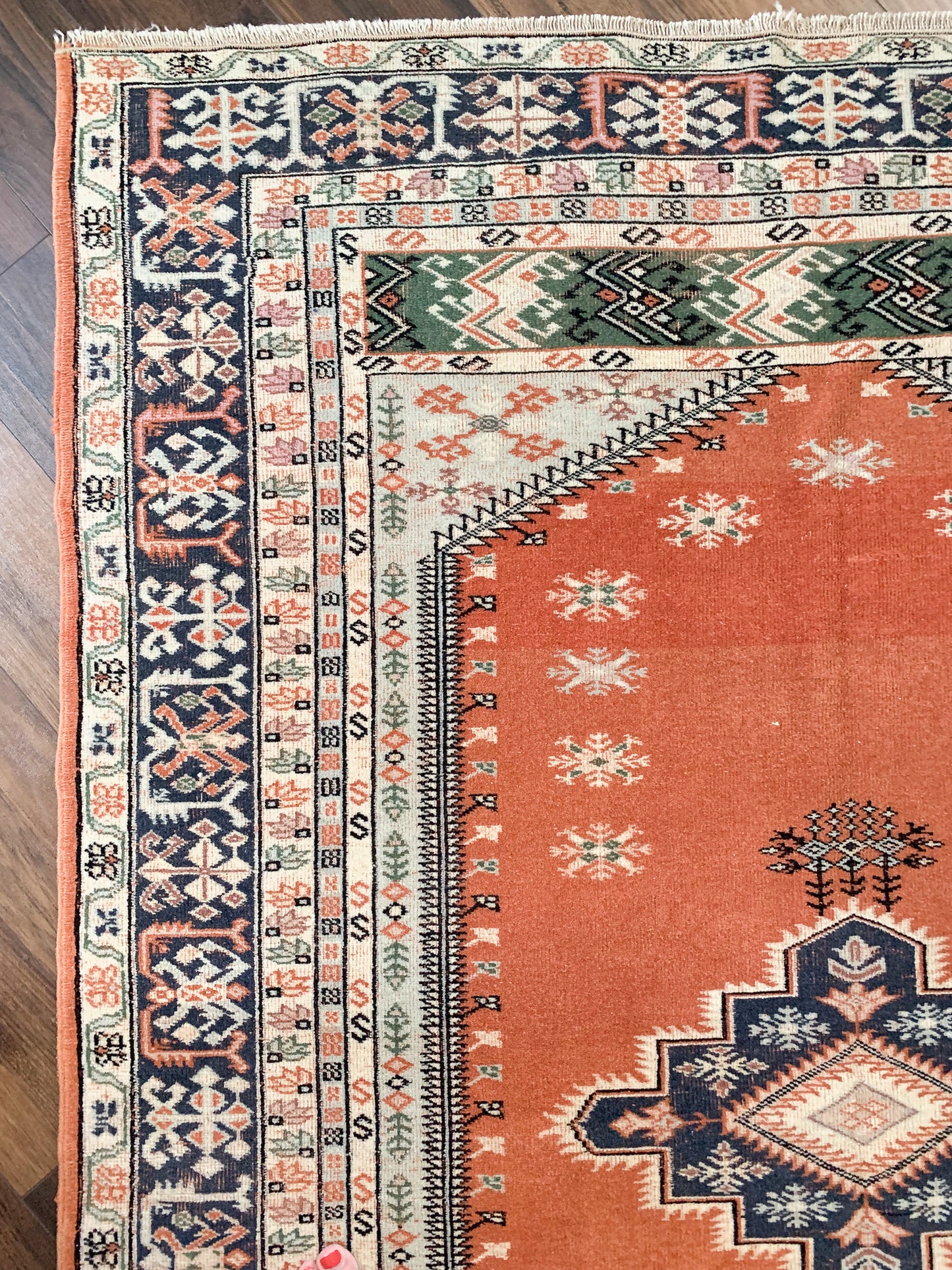 Reserved for Mary - Vintage Turkish Area Rug No. A1181 - 4.5' x 6.4'