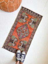 Load image into Gallery viewer, No. 563 - 1.6&#39; x 3.2&#39; Vintage Turkish Mini Rug

