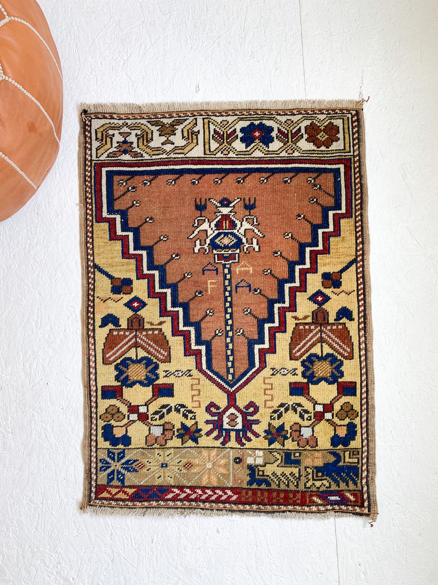 No. 565 - 2.0' x 2.8' Vintage Turkish Mini Rug