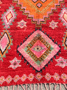 No. A1079 - 6.7' x 11.6' Vintage Moroccan Bejaad Area Rug