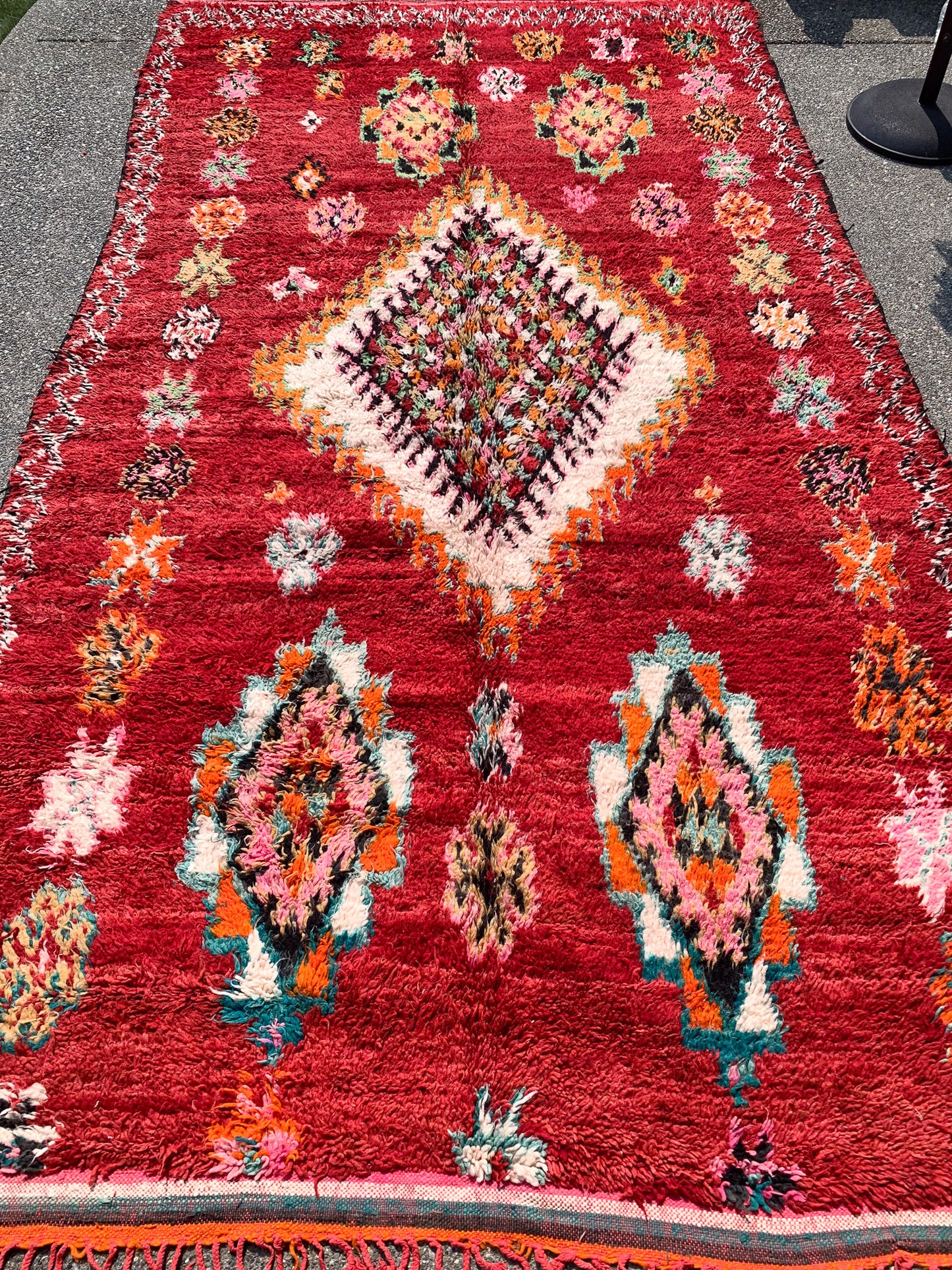 Reserved for Tracy - No. A1083 - 6.4' x 11.7' Vintage Moroccan Bejaad Area Rug