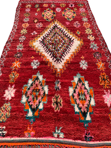 No. A1083 - 6.4' x 11.7' Vintage Moroccan Bejaad Area Rug