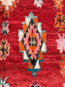 No. A1083 - 6.4' x 11.7' Vintage Moroccan Bejaad Area Rug