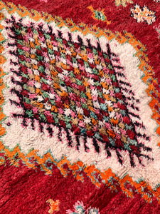 No. A1083 - 6.4' x 11.7' Vintage Moroccan Bejaad Area Rug