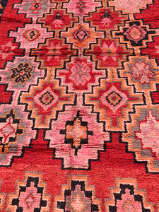 No. A1085 - 6.0' x 11.8' Vintage Moroccan Bejaad Area Rug