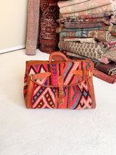 Load image into Gallery viewer, No. BAG 153 - Moroccan Handmade Rug &amp; Leather Briefcase/Messenger Bag
